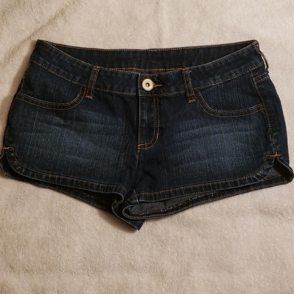 Jean shorts.